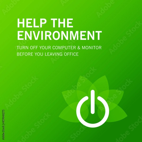 Fototapeta Go Green - Save Environment, Vector Background Design