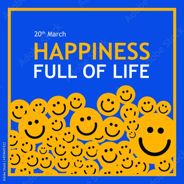 Fototapeta World Happiness Day - Wishing Quotes
