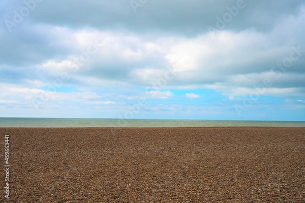 Obraz View to the sea  from pebbles beach.
