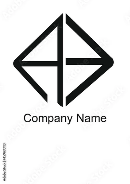Fototapeta AE,EA,A,E abstract logo letters monograms.