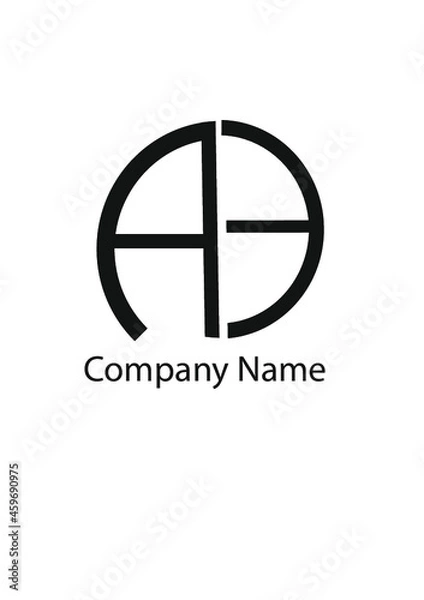 Fototapeta AE,EA,A,E abstract logo letters monograms.