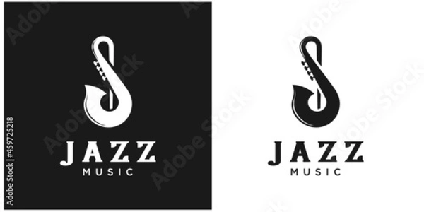 Obraz illustration jazz melody logo design premium vector