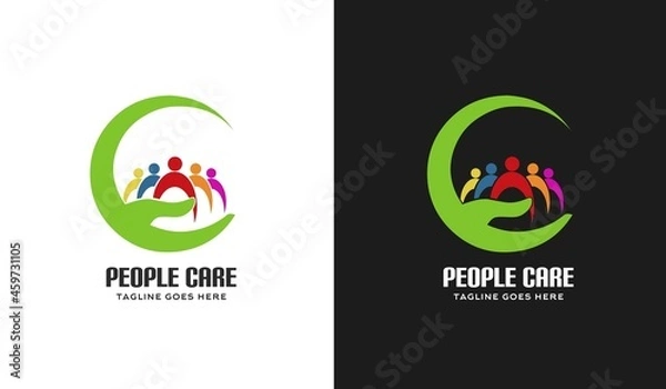 Fototapeta people care logo design elements vector