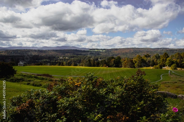 Fototapeta Outside in fall autumn in Vermont