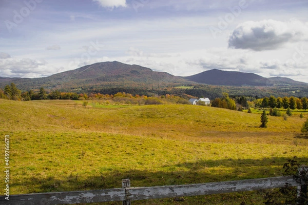 Fototapeta Outside in fall autumn in Vermont