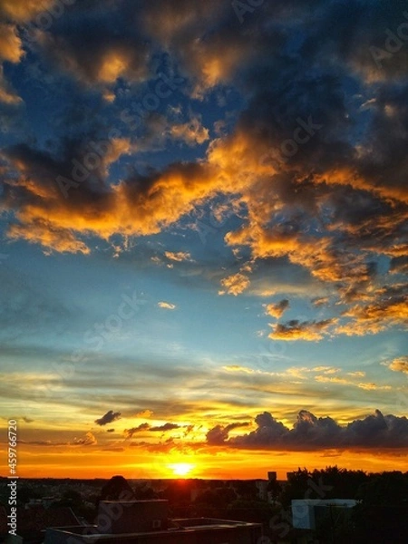 Obraz sunset over the river