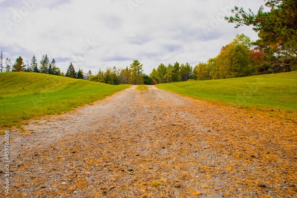 Fototapeta Outside in fall autumn in Vermont