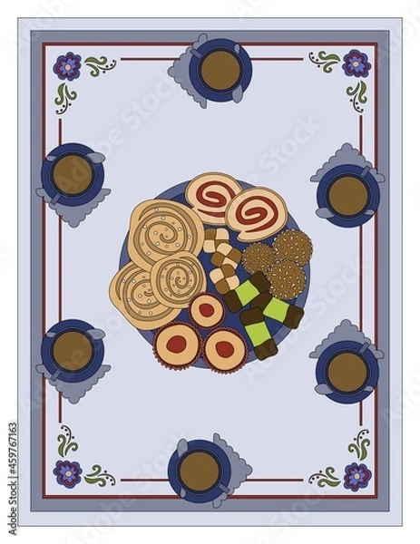 Obraz Coffee and cookies Swedish fika