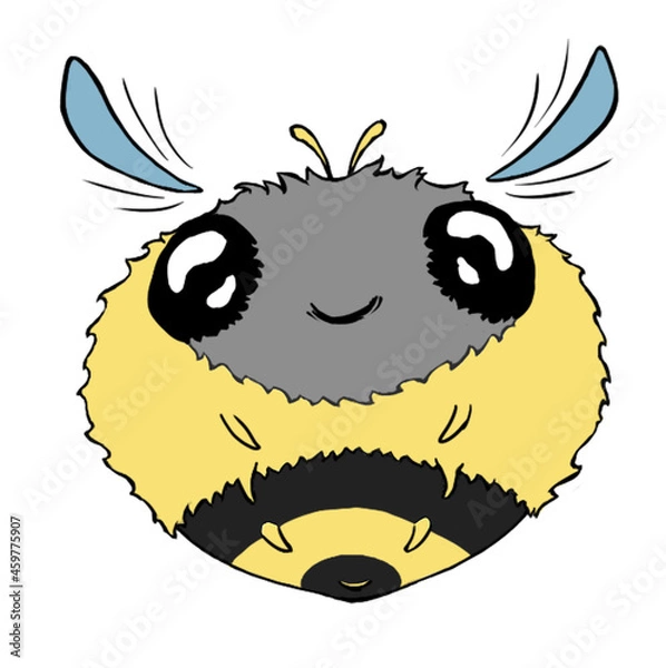Obraz Small cute cartoon bee smiling