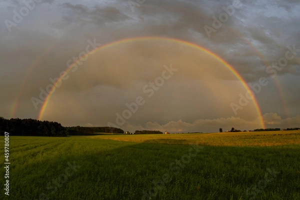 Obraz Double Rainbow during the Sunset