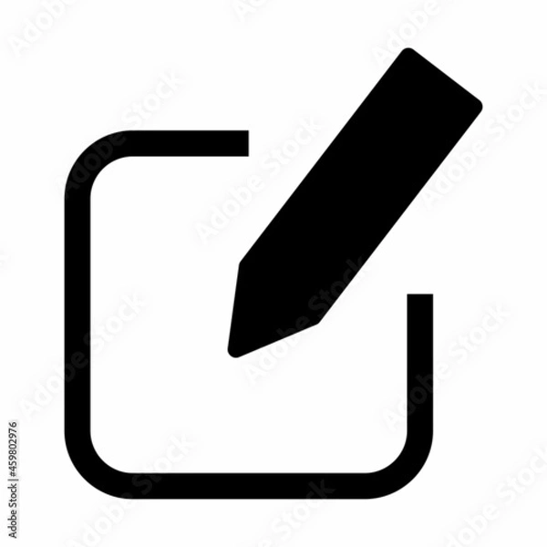 Fototapeta Edit button icon. High quality and suitable for your design, web design, mobile app design, etc. Isolated vector illustration on a white background.