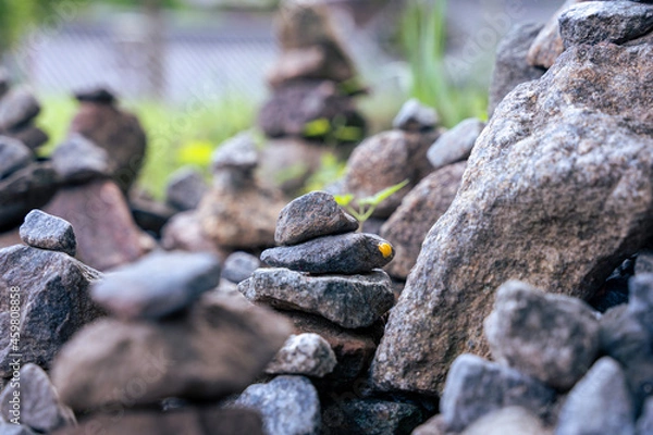 Obraz 한국 사찰 소원탑 무당벌레