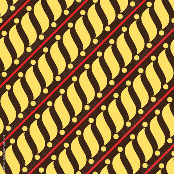 Fototapeta Batik seamless pattern vector design.