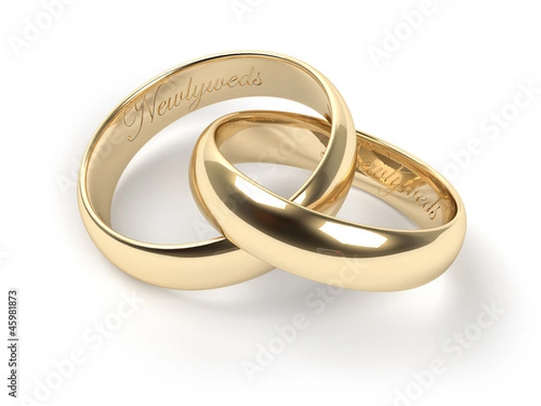 Obraz Wedding rings, engraved
