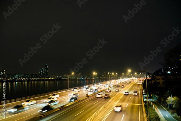 Obraz 도시 밤 도로