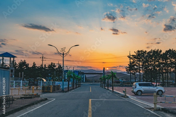 Obraz 주차장 석양