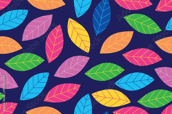 Fototapeta Leaf seamless pattern vector design