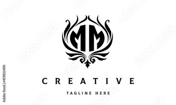 Fototapeta MM circle luxury latter logo vector