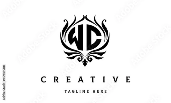 Obraz WC circle luxury latter logo vector