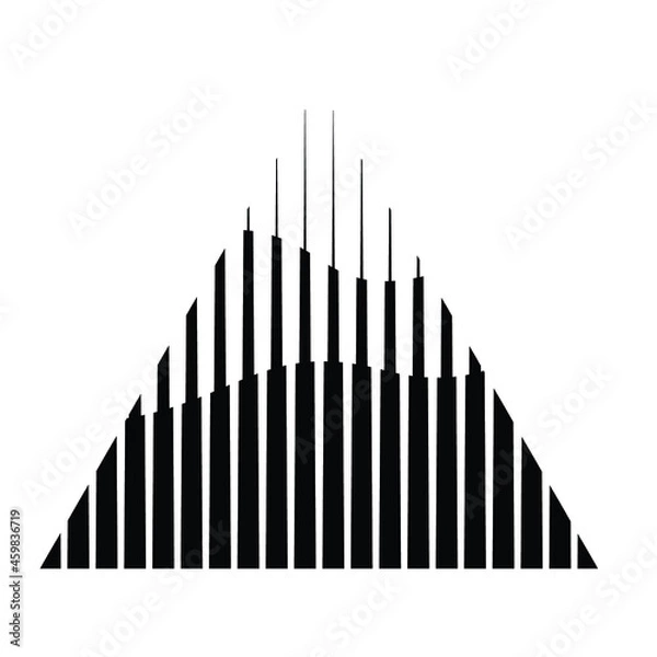 Fototapeta Lines Vector Triangle Background . Modern Geometrical Design Template .