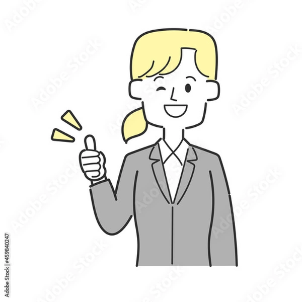Fototapeta サムズアップしているビジネスマン