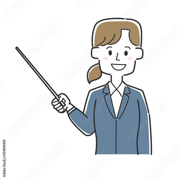 Fototapeta 指示棒で指すビジネスマン