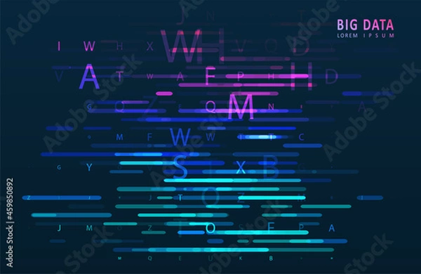 Fototapeta Stream of encoded data