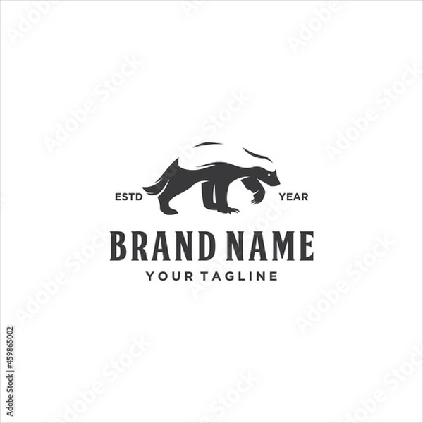 Obraz Honey Badger Logo Design Vector Image