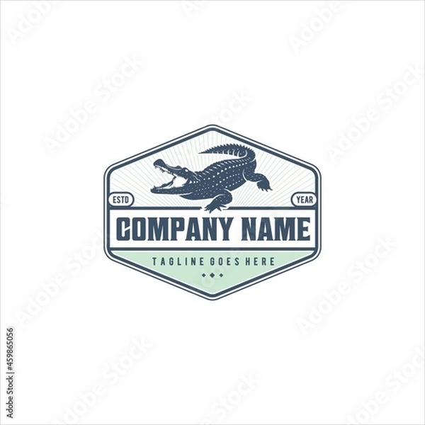Fototapeta Crocodile Aligator Reptile Predator Logo Design Vector Image