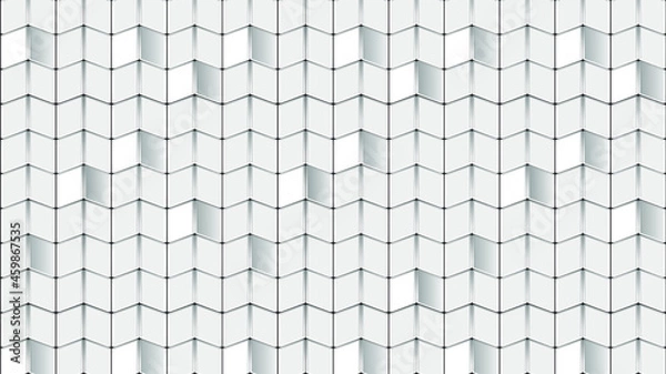 Obraz White abstract shapes pattern background