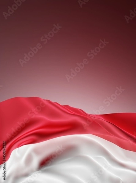 Fototapeta Abstract Indonesia Flag 3D Render (3D Artwork)