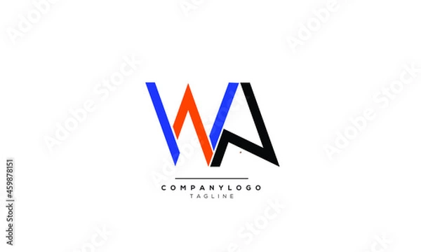 Fototapeta Alphabet Initial Letter Monogram Icon Logo vector illustration abstract  web character logotype 
initials icon badge business brand