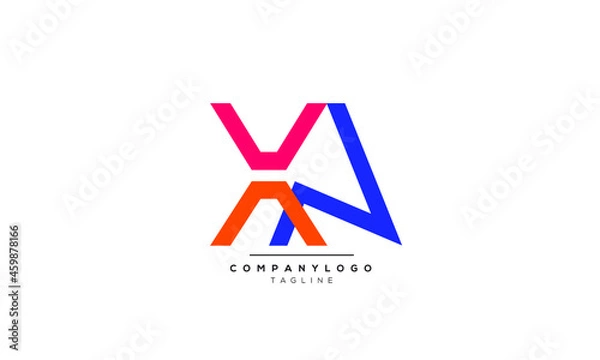 Fototapeta Alphabet Initial Letter Monogram Icon Logo vector illustration abstract  web character logotype 
initials icon badge business brand
