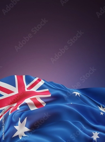 Fototapeta Abstract Australia Flag 3D Render (3D Artwork)