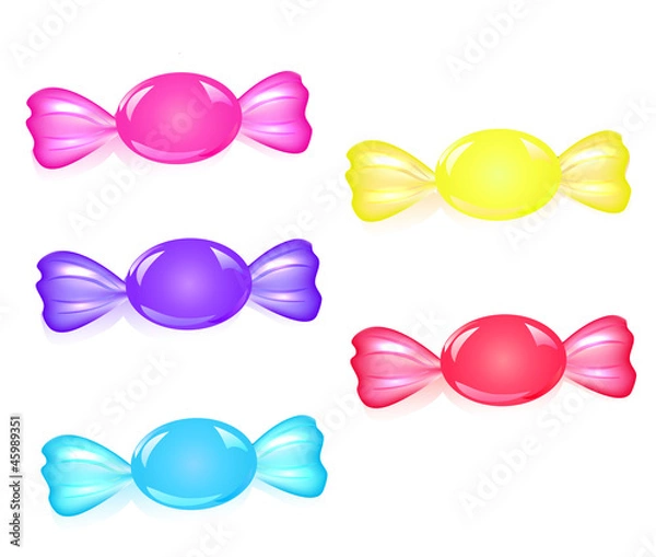 Obraz Bright candy on white