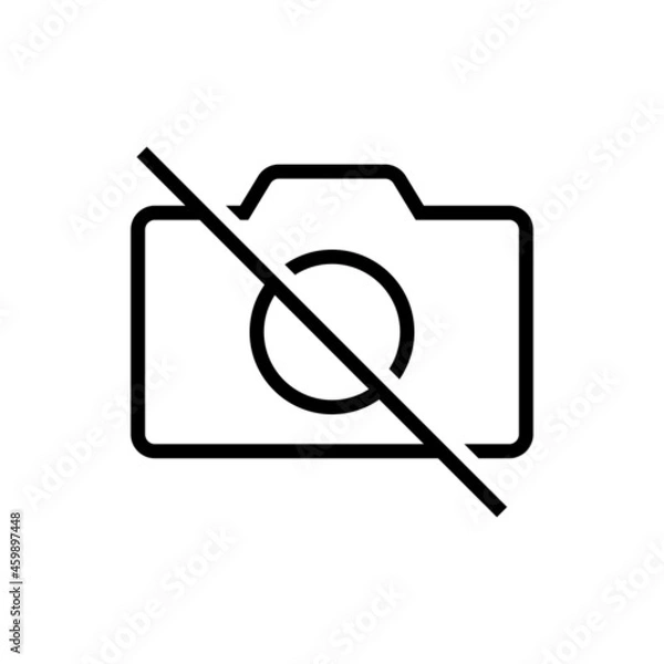 Obraz No photo camera outline icon