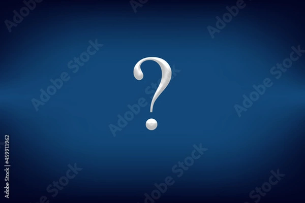 Fototapeta Question Mark on blue background, Thinking, Question Mark Icon