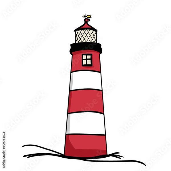 Obraz Illustration of a lighthouse