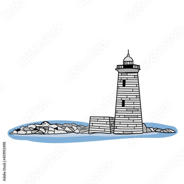 Obraz Illustration of a lighthouse