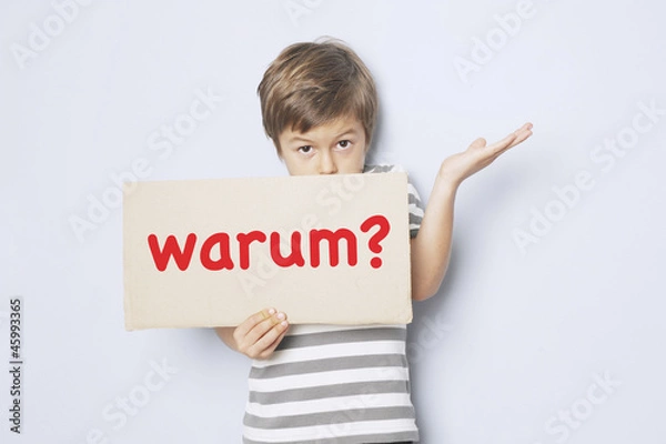 Obraz Neugieriger Junge fragt warum
