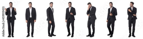 Obraz Set of young business man portraits
