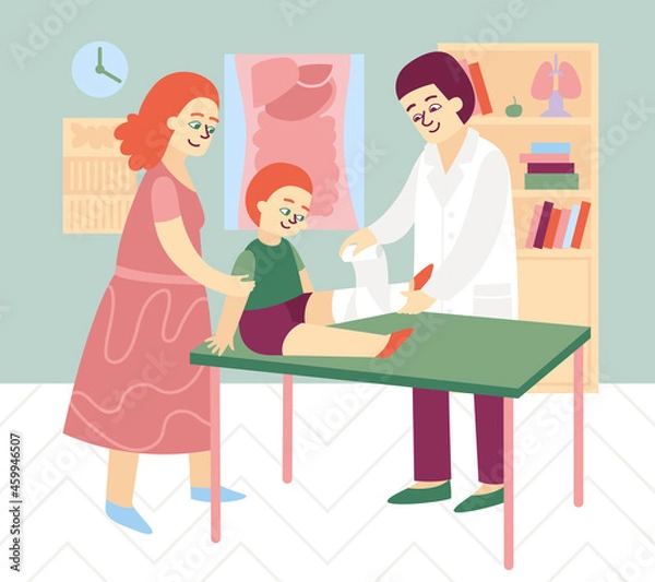 Fototapeta Curing Childs Leg Composition