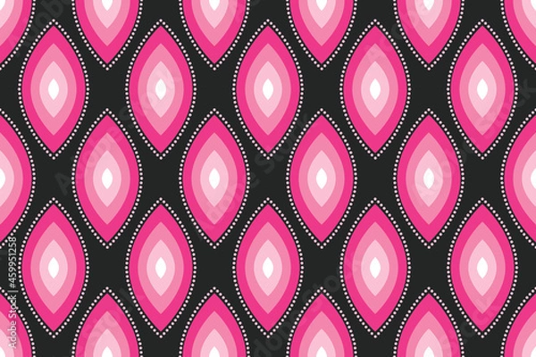 Fototapeta Oval shape seamless pattern vector. Editable and Infinity color.