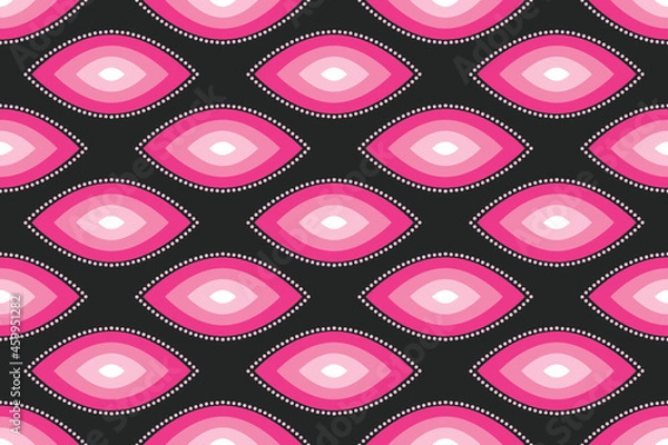 Fototapeta Oval shape seamless pattern vector. Editable and Infinity color.