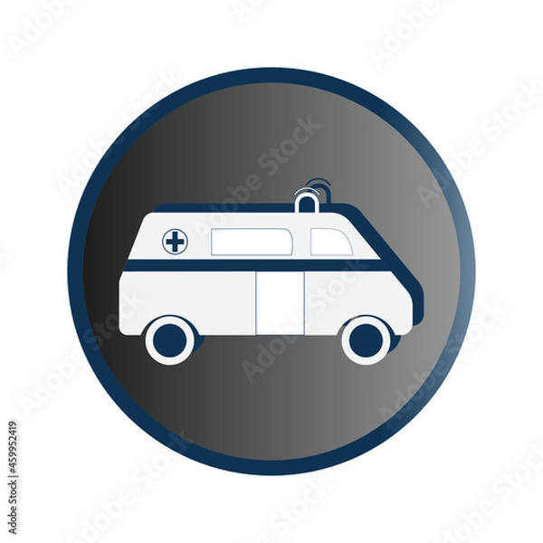 Fototapeta Ambulance icon. Sign for design. Vector.