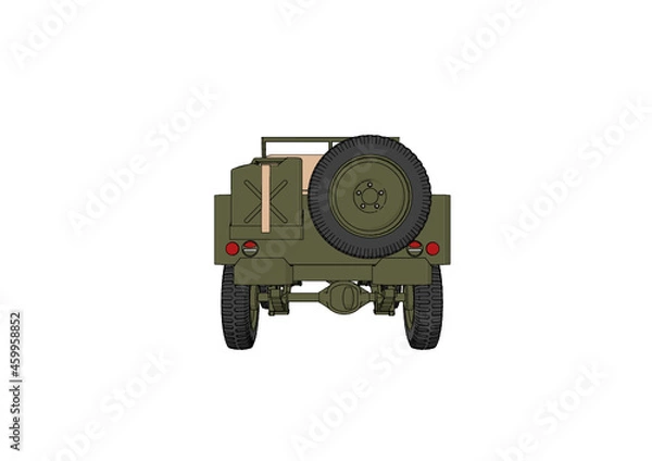 Obraz Colored Classic 4x4 vehicle with perspective