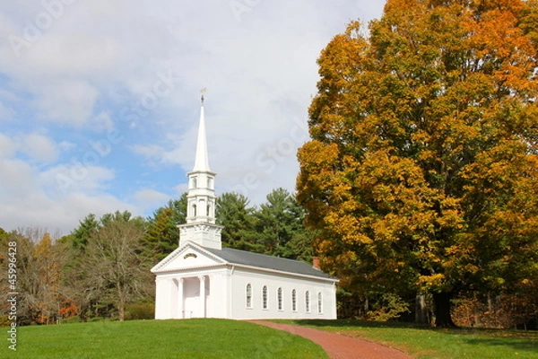 Fototapeta Chapel in Fall