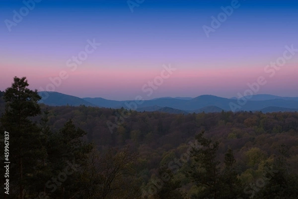 Obraz Morgenrot, Landschaft, Berge