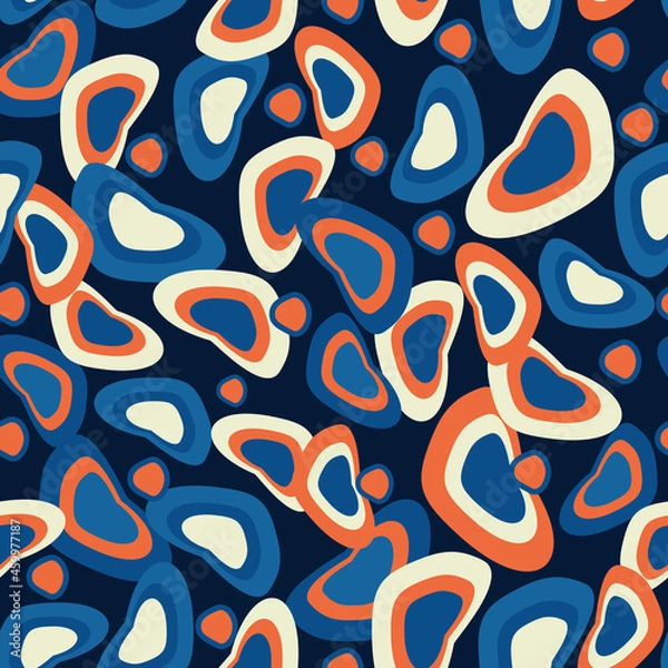 Obraz Modern cute floating hearts seamless vector pattern 