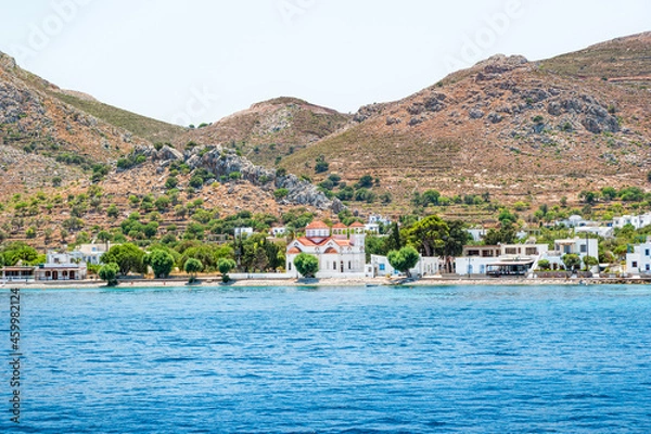Obraz The picturesque island of Tilos near Rhodes, part of the Dodecanese island chain, Greece